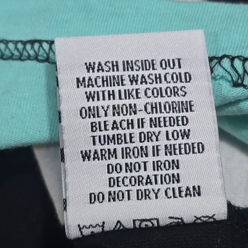 Parish Nation Mens Colorblock Chenille Patch Graphic T-Shirt Black Teal XL - Picture 8 of 9